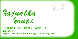 hajnalka honti business card